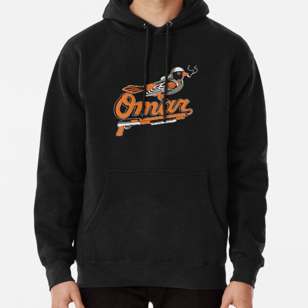 Baltimore Orioles Majestic Cooperstown Pullover Hoodie - orange