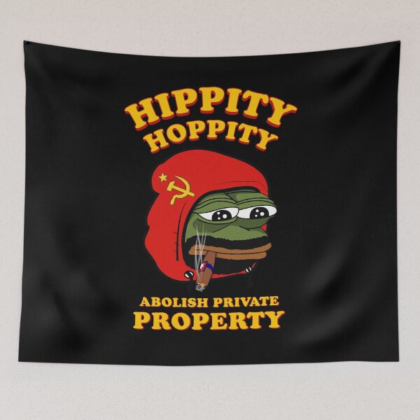 Item preview, Pepe Frog Meme Hippity Hoppity Abolish Private Property designed and sold by fomodesigns.