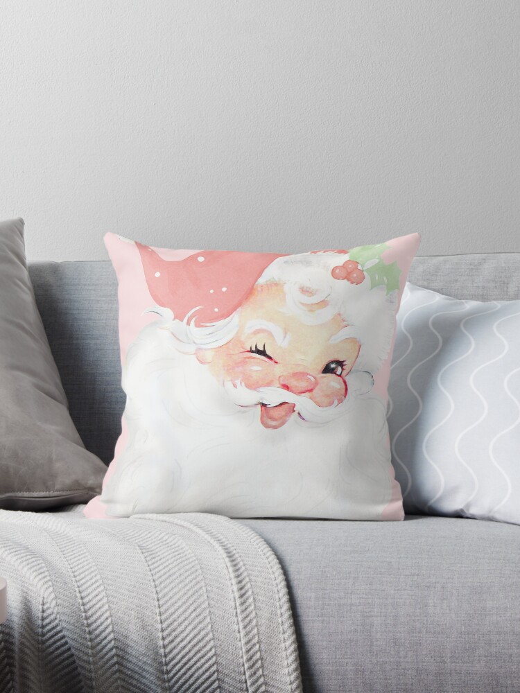 Blush christmas online pillows