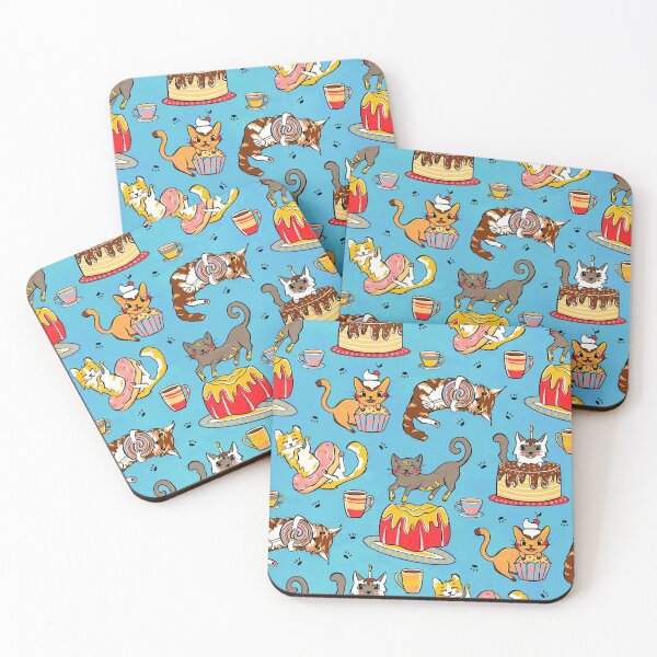 Item preview, Cats & Confectionary - Sky Blue designed and sold by TigaTiga.