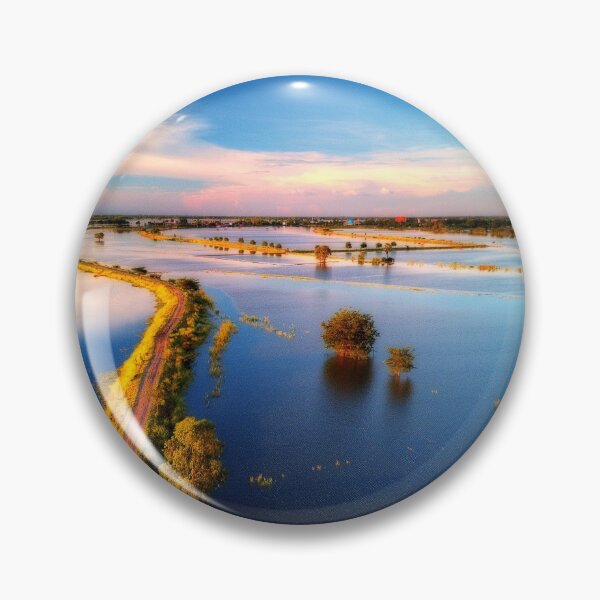 Item preview, Flooded Rice Fields Aerial Shot of Nakhon Sawan. designed and sold by Huskyyy Designs.