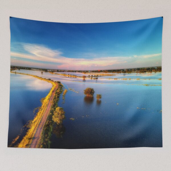 Item preview, Flooded Rice Fields Aerial Shot of Nakhon Sawan. designed and sold by Huskyyy Designs.