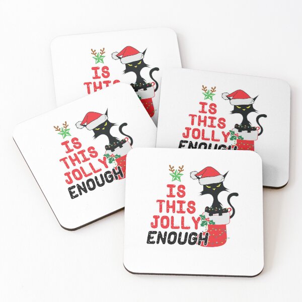 Item preview, is this jolly enough tree christmas BLACK CAT CHRISTMAS designed and sold by Super-Thomas.
