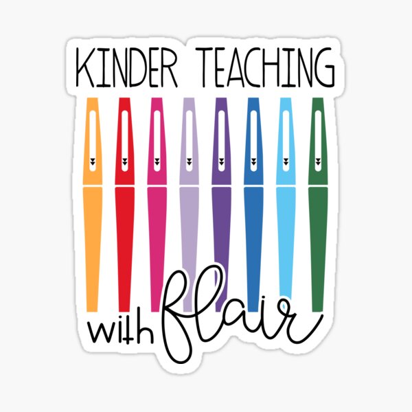 Teaching With Flair Pens Funny Sarcasm Teacher' Sticker