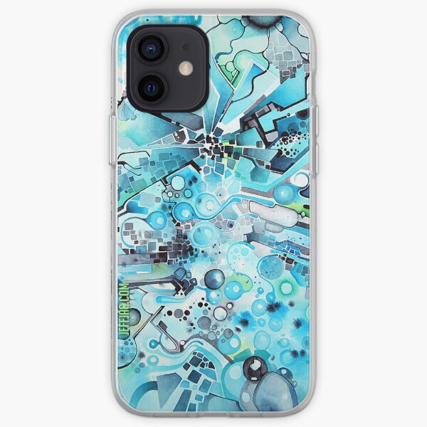 Water Crystals - Abstract Geometric Watercolor Painting iPhone Soft Case