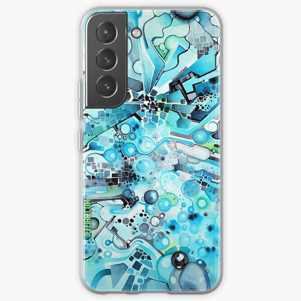 Water Crystals - Abstract Geometric Watercolor Painting Samsung Galaxy Soft Case