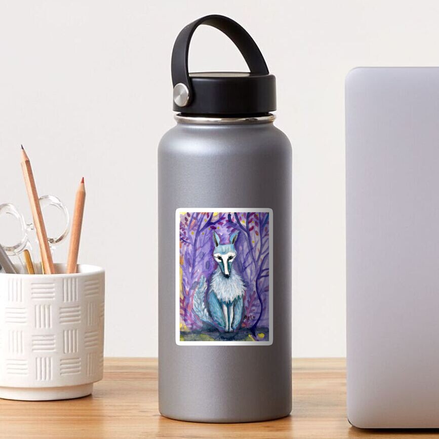 Spirit Animal, Albino Fox, Woods Ghost Meloearth Sticker