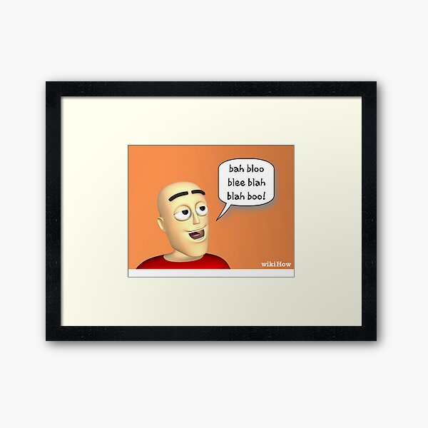 Blee Bloo Blah Framed Art Print for Sale by wikiHow