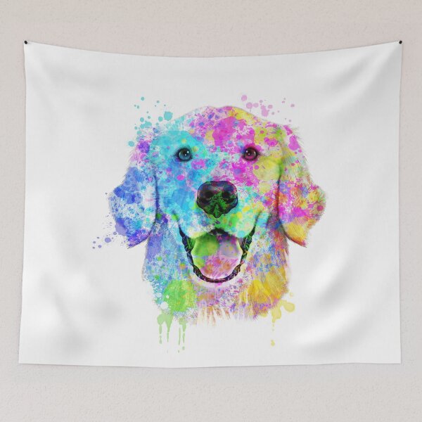 Artikelvorschau, Golden Retriever Aquarell, Golden Retriever Künstlerisch entworfen und verkauft von RomanDigitalArt.
