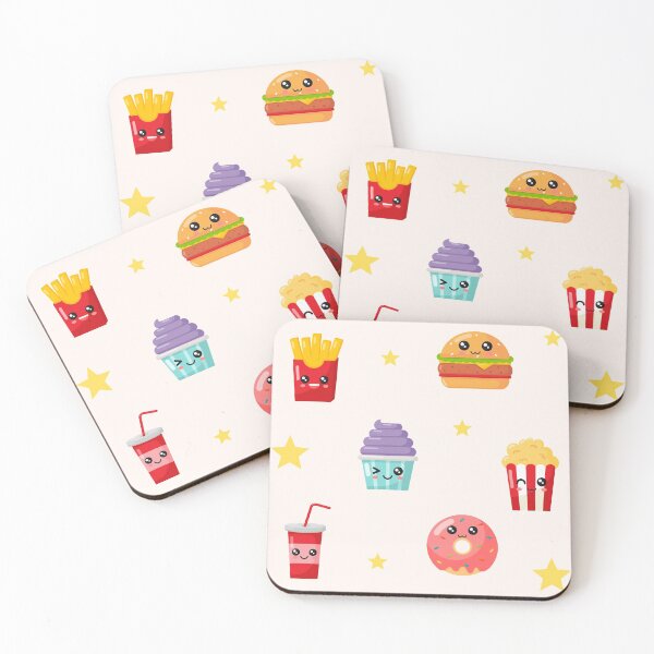 Item preview, Kawaii Fast Food Hamburger Fries Ice Cream Popcorn Donut designed and sold by Simplyy  Unique.