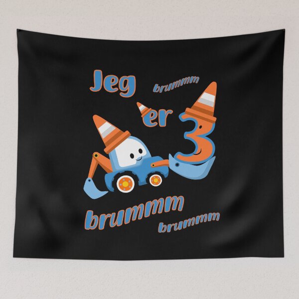 Item preview, Birthday - I'm 3 - with a tractor designed and sold by Shirt-Designs.