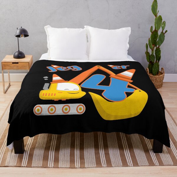 Item preview, Birthday - I'm 4 - with a cute excavator designed and sold by Shirt-Designs.