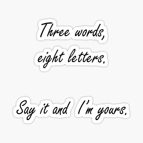 3-words-8-letters-sticker-by-theladyinred-redbubble