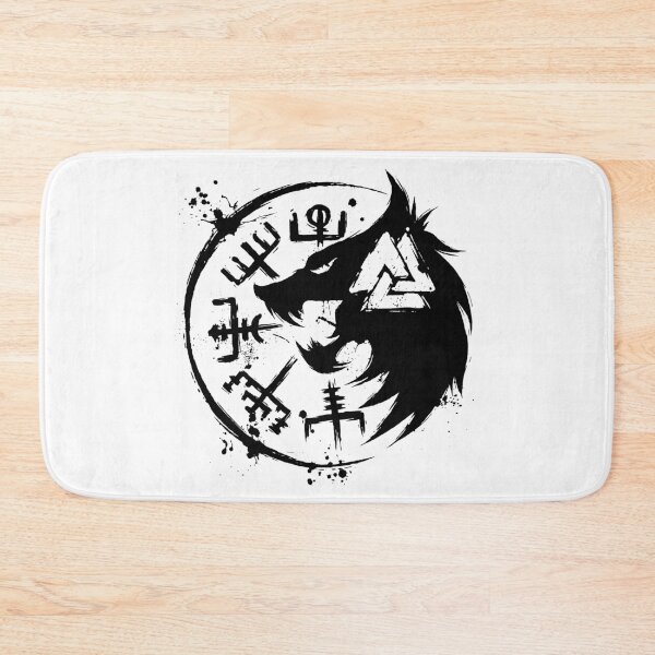 Item preview, Fenrir Wolf - Vegvisir Valknut designed and sold by anziehend.