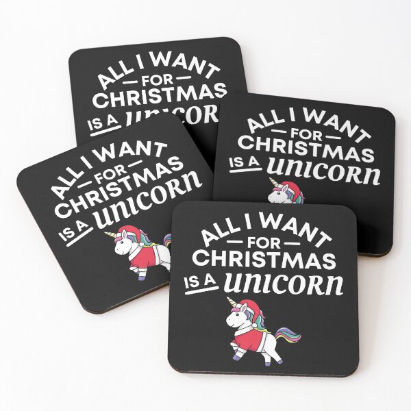 Item preview, All I Want for Christmas Is a Unicorn - Funny unicorn Puns - Christmas Gift for Unicorn Lovers designed and sold by CaitU.