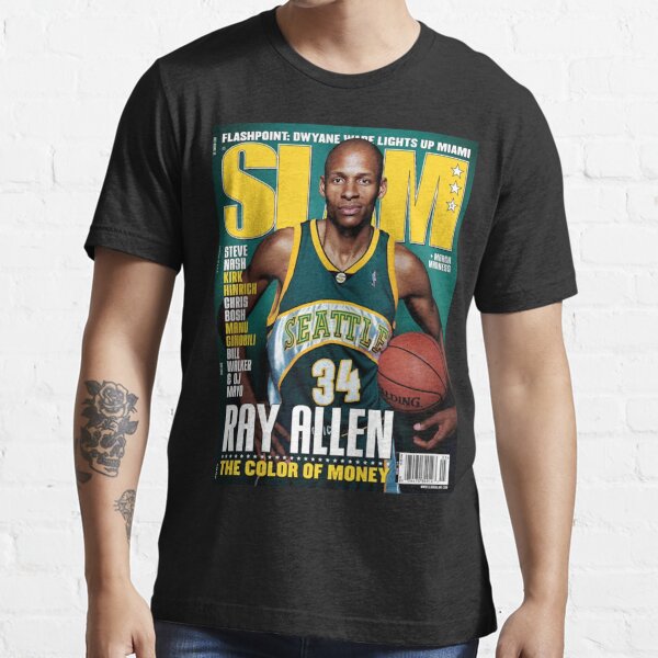 qiangdade Ray Allen Seattle SuperSonics Jersey Qiangy Baseball Tee
