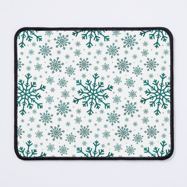 Item preview, Pretty Emerald Green Snowflakes on White Background designed and sold by Karen McFarland.
