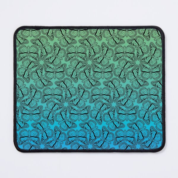 Item preview, Monarch Butterfly Outline on a Green to Blue Background designed and sold by wildvalecreate.