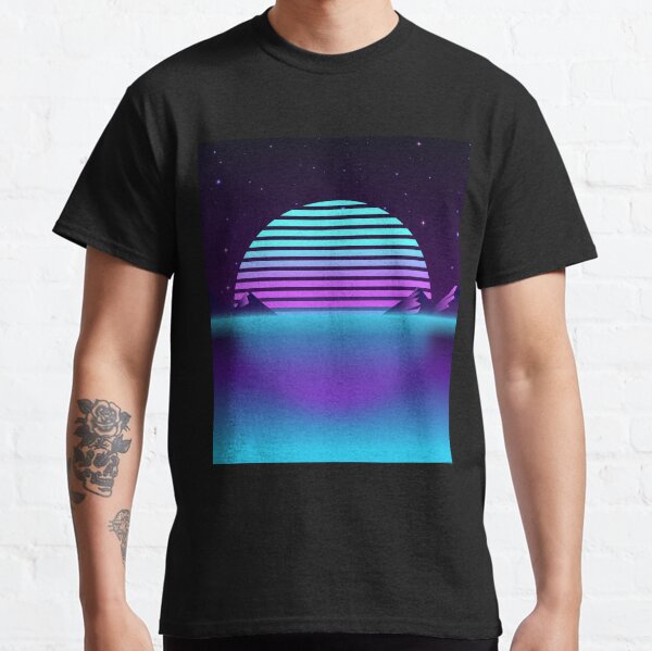 Calming Neon Sunset Classic T-Shirt
