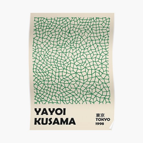 Yayoi Kusama - 1998 Exhibition Green Poster