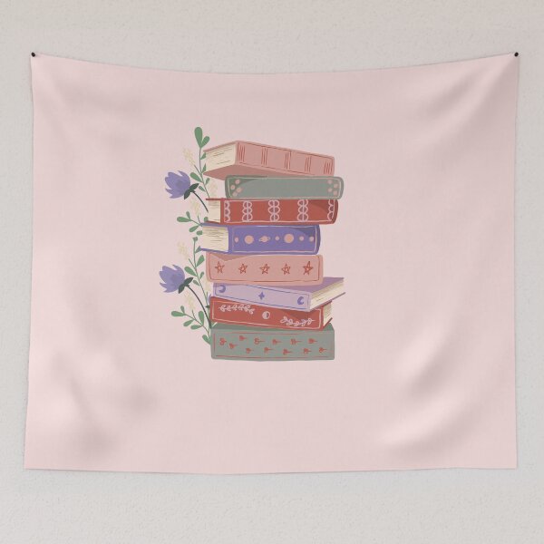 Item preview, Cute book stack with flowers sticker designed and sold by BookishSpace1.