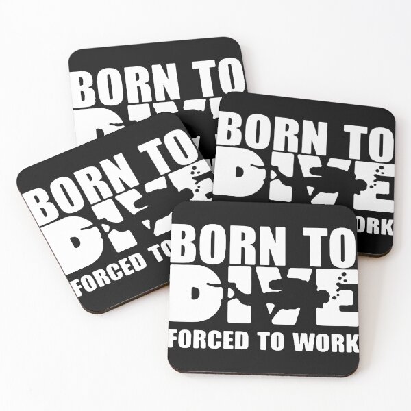 Item preview, Born to Dive Force to Work Dive Heat beat Scuba Born to Scuba Evolution of Scuba Diver Dive Love to Dive Underwater explorer Idea Gift Premium Apparel Funny Holiday Xmas designed and sold by DesignByHeartUK.