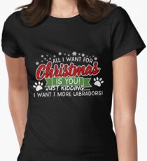 Lab Dog Animal Labrador Lover Christmas Gifts Women's Fitted T-Shirt
