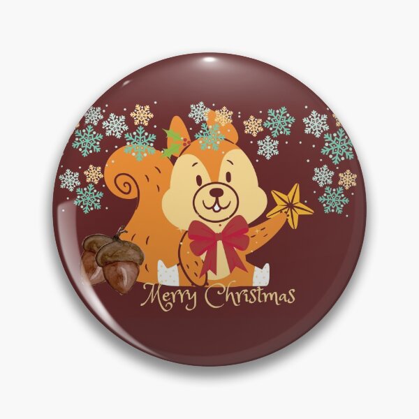 Item preview, Christmas squirrel with acorns and snowflakes  - Woodland designed and sold by LukjanovArt.