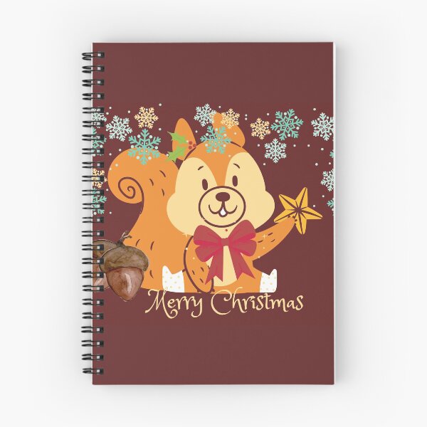 Item preview, Christmas squirrel with acorns and snowflakes  - Woodland designed and sold by LukjanovArt.