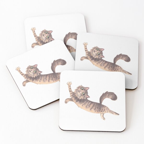 Item preview, Stretching cat designed and sold by Kaoryn Chan.
