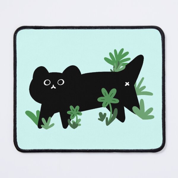 Item preview, Black Cat with Grass designed and sold by Smilemerch.