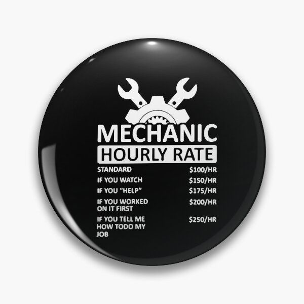 Item preview, Funny Mechanic Hourly Rate List Per Hour Art Design Happy Apparel Essential Inspiration Joy Mood Funny designed and sold by DesignByHeartUK.