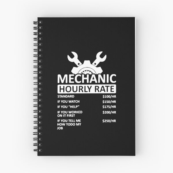 Item preview, Funny Mechanic Hourly Rate List Per Hour Art Design Happy Apparel Essential Inspiration Joy Mood Funny designed and sold by DesignByHeartUK.