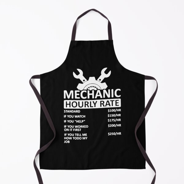 Item preview, Funny Mechanic Hourly Rate List Per Hour Art Design Happy Apparel Essential Inspiration Joy Mood Funny designed and sold by DesignByHeartUK.