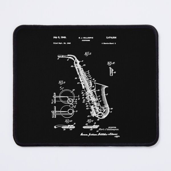 Item preview, Lover Engineering Drawing Saxophone Patent Print 1949 - Vintage Musical Instruments designed and sold by CCHankdesign.