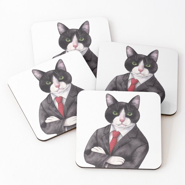 Item preview, Tuxedo cat boss designed and sold by Kaoryn Chan.