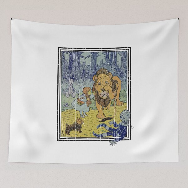 Aperçu de l'œuvre Dorothy, l'épouvantail, le lion et le bûcheron du magicien d'Oz créée et vendue par Happy Puppy Print On Demand.