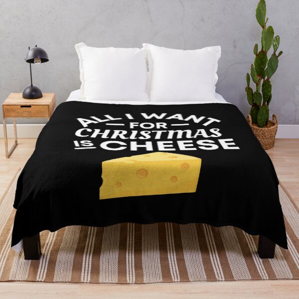 Item preview, All I Want for Christmas Is Cheese - Funny Cheese Puns - Christmas Gift for Cheese Lovers designed and sold by CaitU.