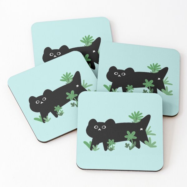Item preview, Black Cat with Grass designed and sold by Smilemerch.