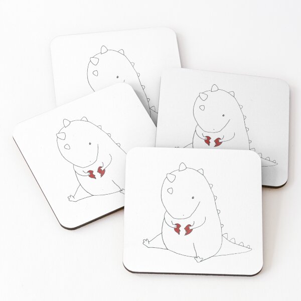 Item preview, hand drawing «A sad little dinosaur with a broken heart» designed and sold by ladalsk.