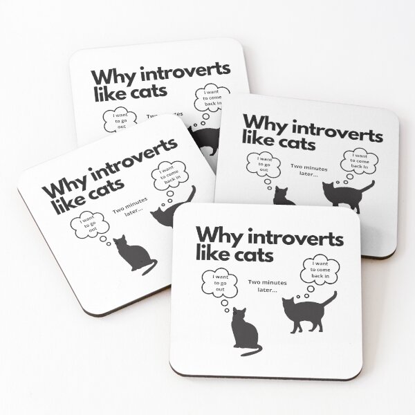 Item preview, Why Introverts Like Cats designed and sold by rosendosen.