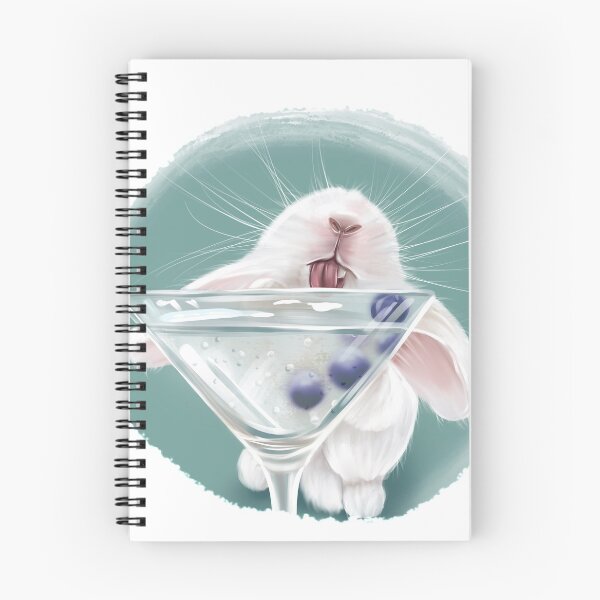 Aperçu de l'œuvre Lapin blanc buvant un cocktail créée et vendue par Vitadesire.