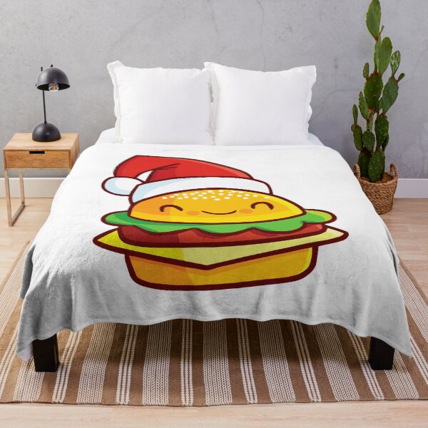 Item preview, Funny And Yummy Burger Wearing Santa`s Hat For Christmas designed and sold by DAFIN.