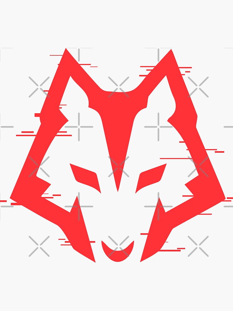 "Red Wolf sticker" Sticker by iPhoneGuy Redbubble