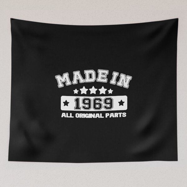 Item preview, Made in 1969 All Original Parts Gift Premium Apparel Funny Holiday Xmas designed and sold by DesignByHeartUK.