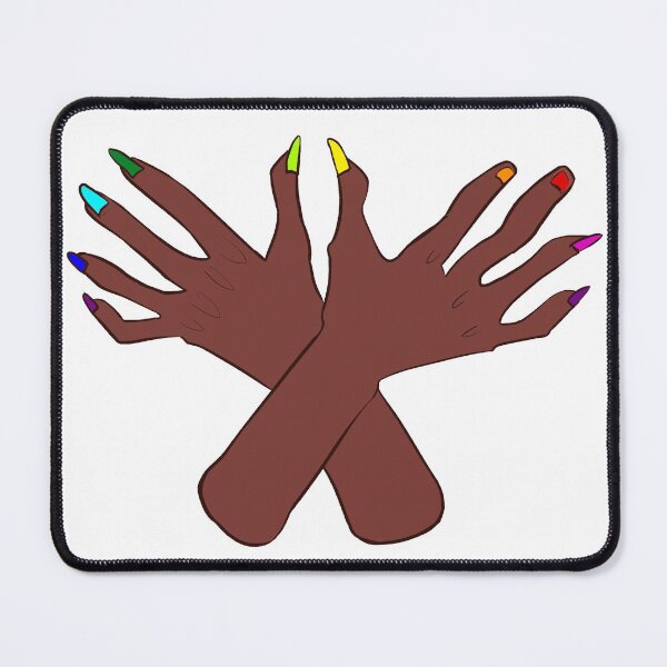 Item preview, Black hands painted nails designed and sold by cu-b3.
