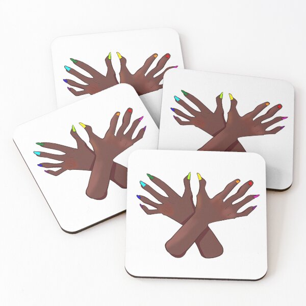 Item preview, Black hands painted nails paintely version designed and sold by cu-b3.