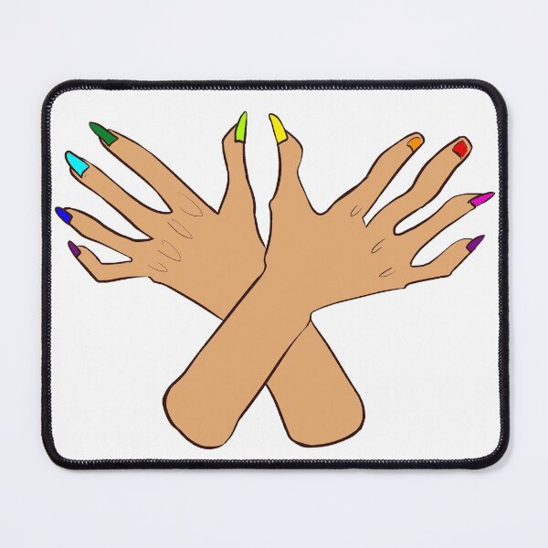 Item preview, White hands painted nails designed and sold by cu-b3.