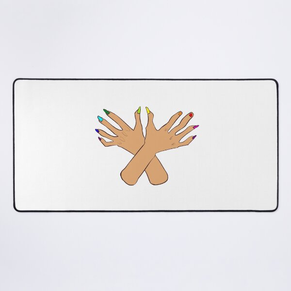 Item preview, White hands painted nails designed and sold by cu-b3.