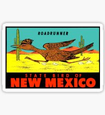 Pegatina New Mexico Roadrunner State Bird Vintage Calcomanía de viaje